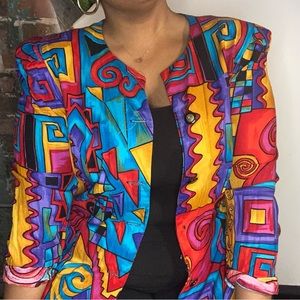 Vintage Jessica Howard Multicolor Blazer Size L